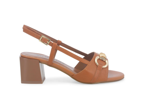 Melluso Sandali Chic Made in Italy Morsetto Tomaia Pelle Marrone K35518-234056